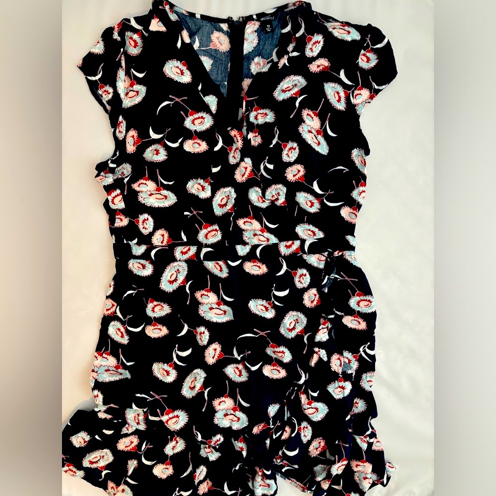 J Crew Mercantile Floral Wrap Dress - zip closure size 12